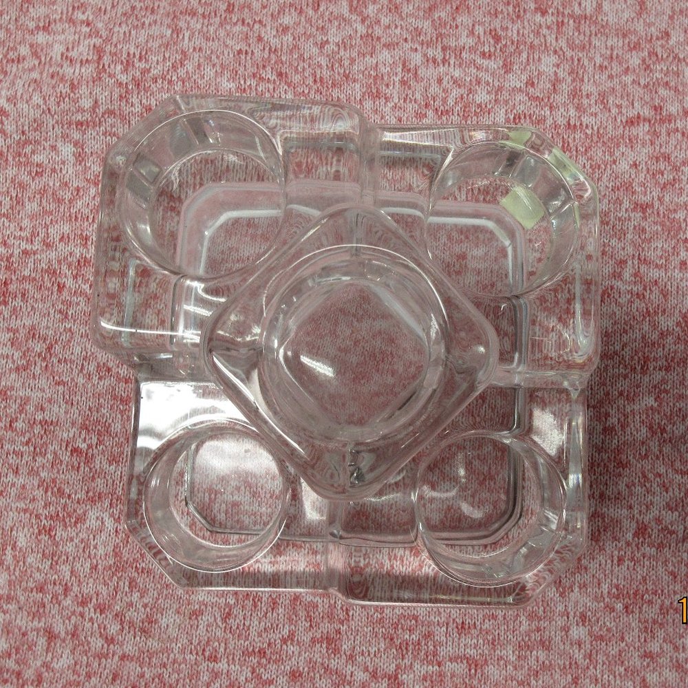 Partylite Solid Glass 5 Tier Tealight Holder